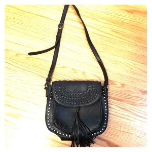 Black Crossbody Fringe Bag